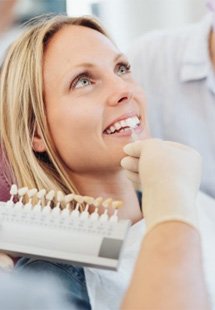 a patient preparing for cosmetic dentistry near Uptown