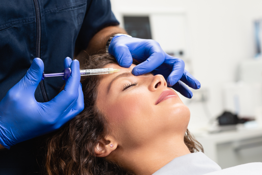 Woman receiving BOTOX injection